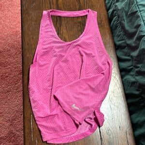 Nike purple pink mesh gym tank back strap small